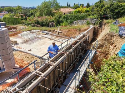 Construction de murs de soutenement - Mouan-Sartoux