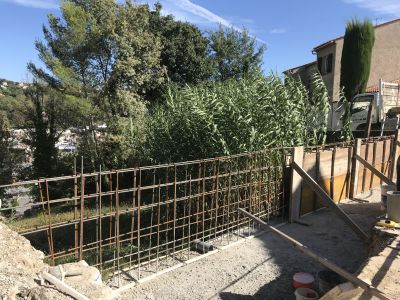 Construction d’un mur de soutenement - La colle sur Loup